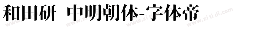 和田研 中明朝体字体转换